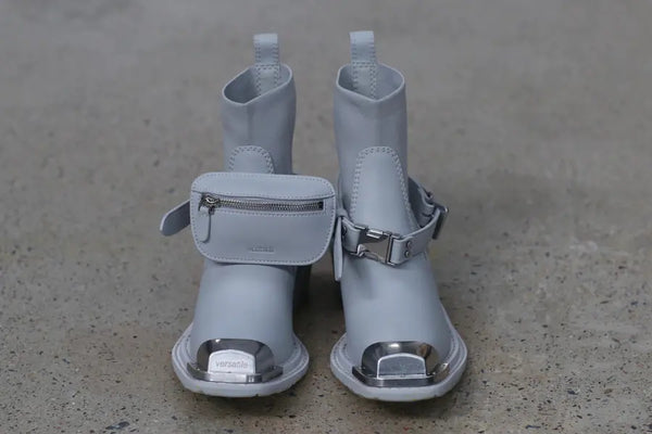 untitlab metallic grey hitch boots SS0221302 PU1
